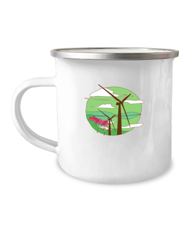 12 oz Camper Mug Coffee Funny Windmill Wind Energy environmental