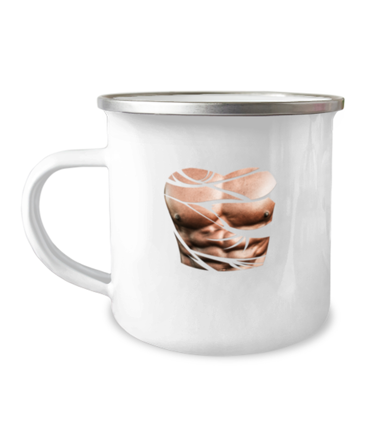 12 oz Camper Mug Coffee Funny Muscles Ripped Torn Chest