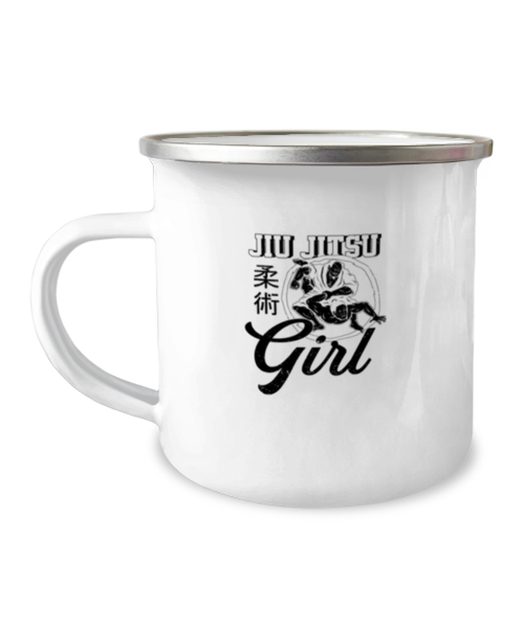 12 oz Camper Mug Coffee Funny Jiu Jitsu Girl Karate Sports