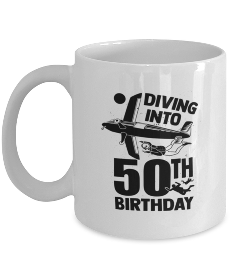 Coffee Mug Funny Diving Into 50th Birthday