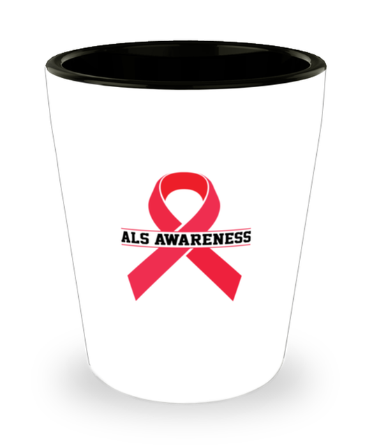 Shot Glass Tequila Party Funny ALS awareness