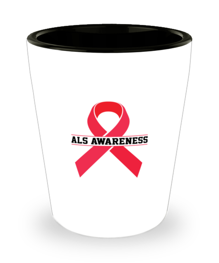 Shot Glass Tequila Party Funny ALS awareness