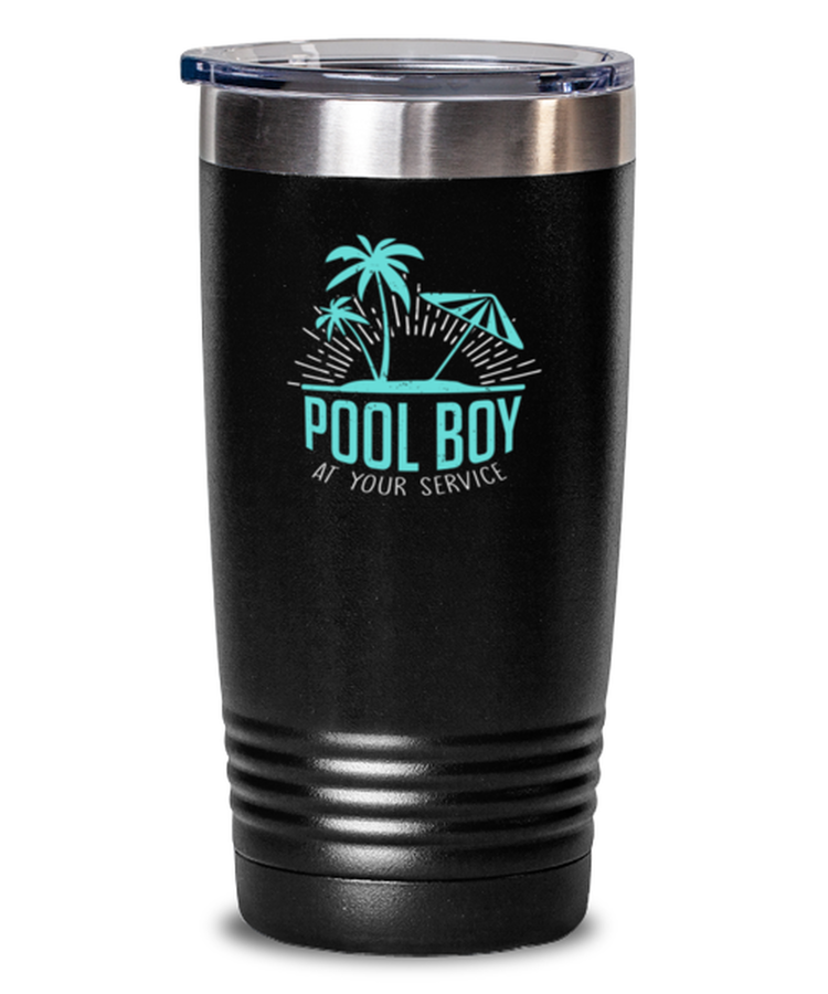 20oz Tumbler Stainless Steel Funny Pool Boy Summer