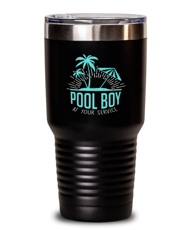 30oz Tumbler Stainless Steel Funny Pool Boy Summer