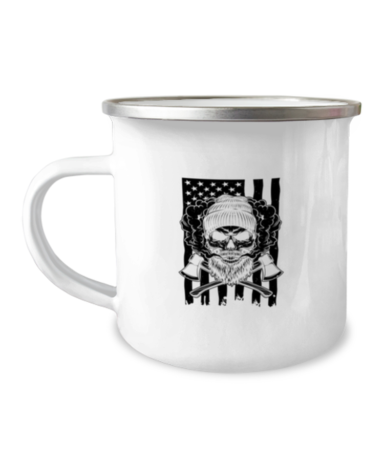 12 oz Camper Mug Coffee Funny Axe Throwing Hatchet Patriot