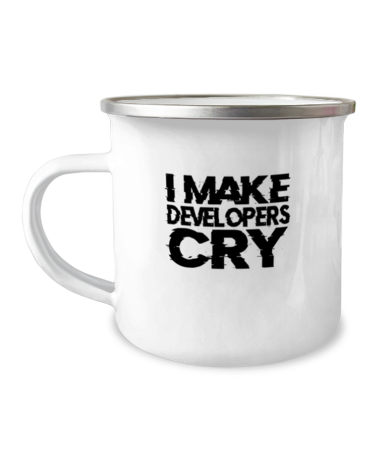 12 oz Camper Mug Funny I Make Developers Cry