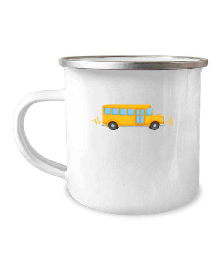 12 oz Camper Mug Coffee Funny School Bus Hearbeat