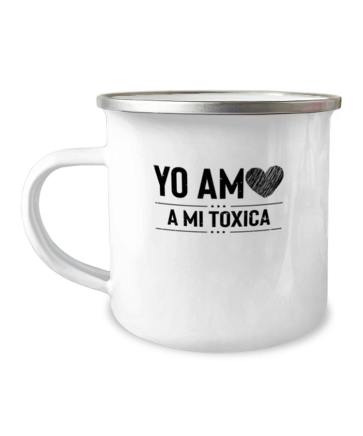 12 oz Camper Mug Coffee, ravel mug, Funny Yo Am Heart A Me Toxica