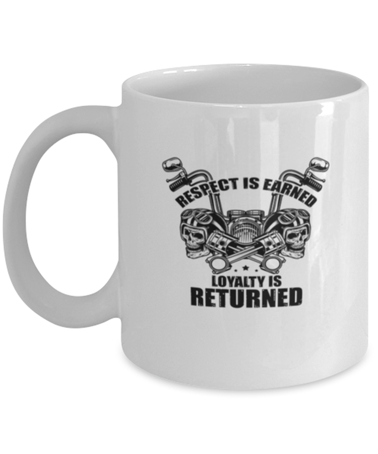 Coffee Mug Funny Respect Is Earned Loyalty Is Returned