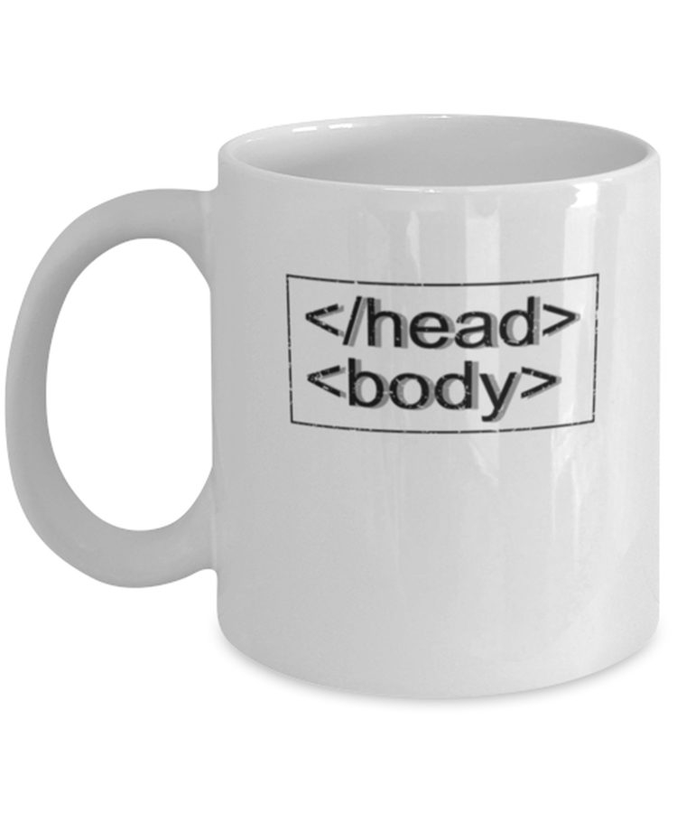 Coffee Mug Funny Head Body Computer Coding