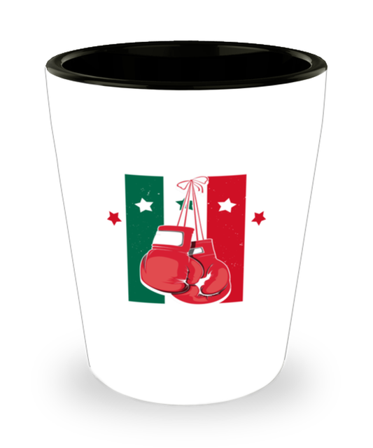 Shot Glass Tequila Party Funny Mexican Flag Boxer Boxing