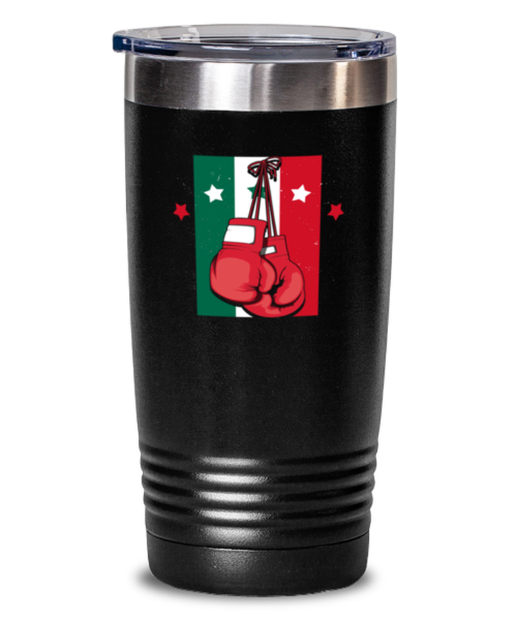 20 oz Tumbler Stainless Steel Funny Mexican Flag Boxer Boxing