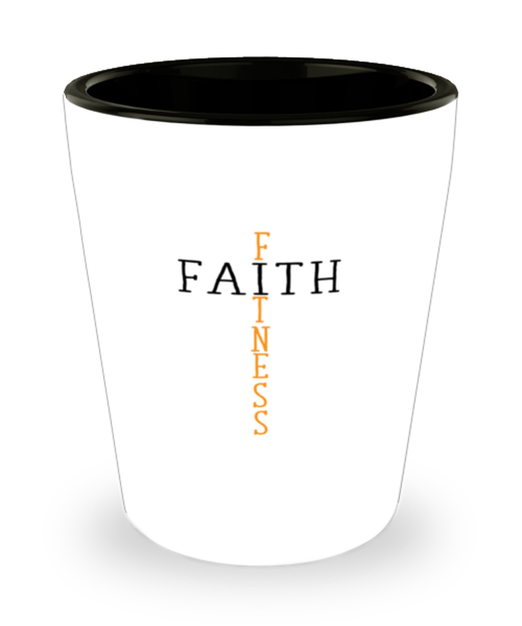 Shot Glass Tequila Party Funny Faith Fitness Cross