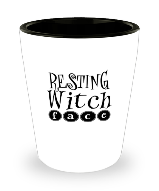 Shot Glass Tequila Party Funny Resting Witch Face