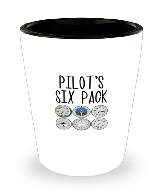 Shot Glass Tequila Party Funny Pilot's six-pack