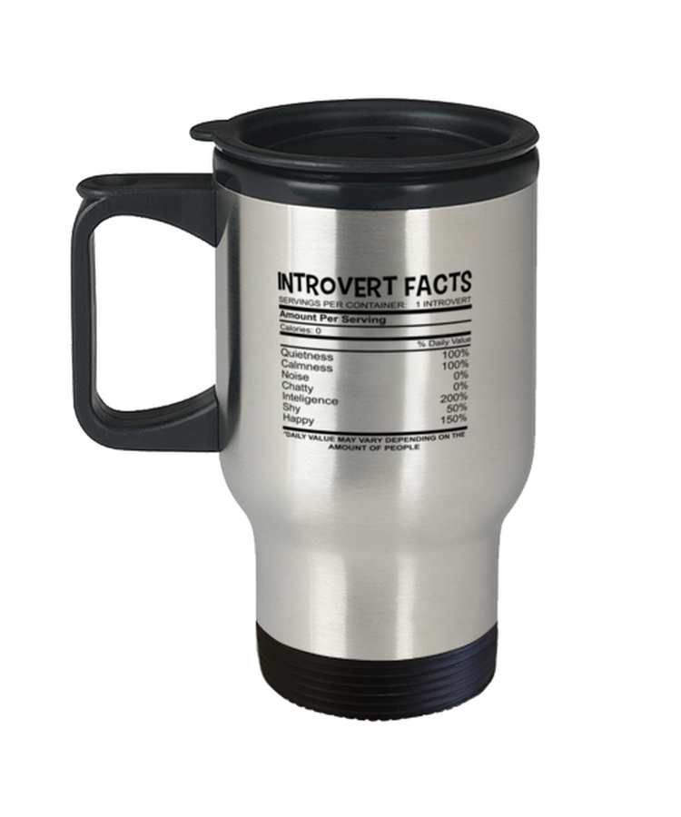 Coffee Travel Mug  Funny Introvert Facts