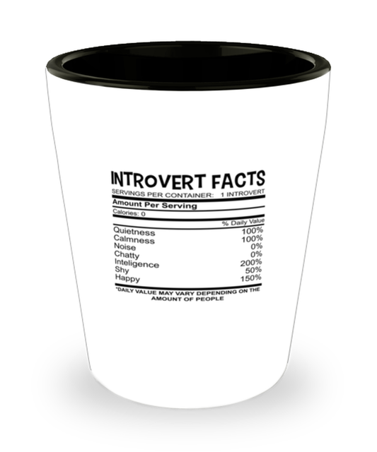 Shot Glass Tequila Party Funny Introvert Facts