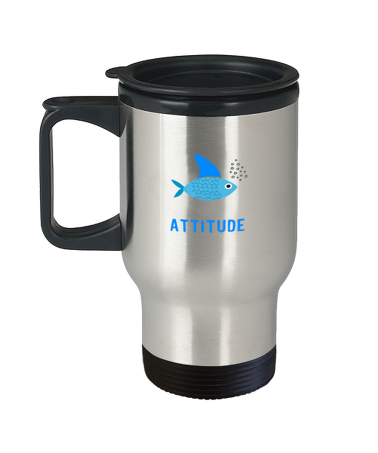Coffee Travel Mug  Funny Fish Attitude
