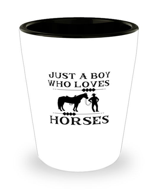 Shot Glass Tequila Party  Funny Just A Boy Who Loves Horses