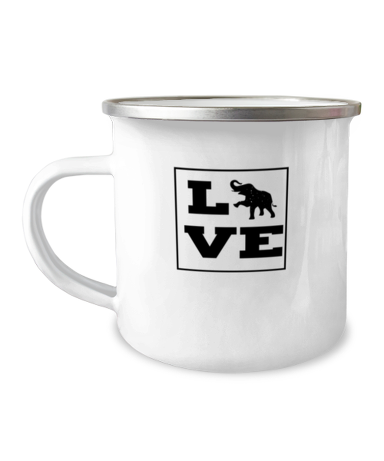 12 oz Camper Mug Coffee Funny I Love Elephants