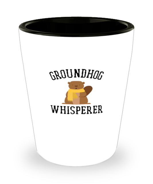 Shot Glass Tequila Party  Funny groundhog whisperer