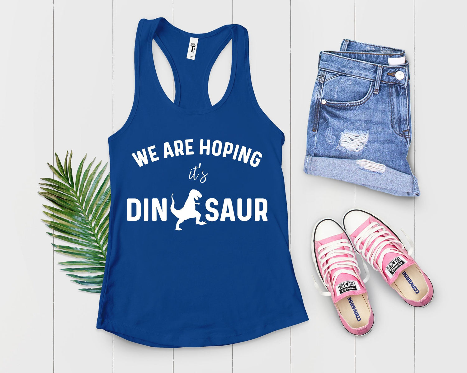We Are Hoping It's A Dinosaur Tank Top Maternity Clothes - Teegarb