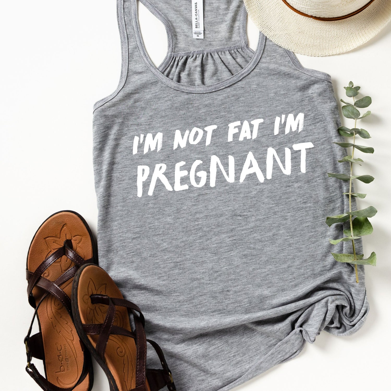 I'm Not Fat I'm Pregnant Tank Top Maternity Clothes - Teegarb