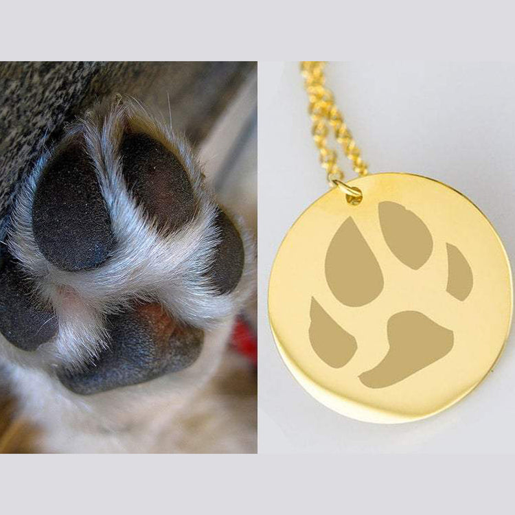 Your Pet's Actual Paw on your Necklace Dog Lover Gift