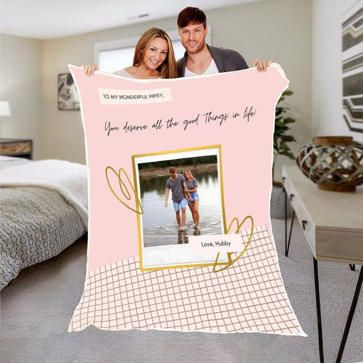 Custom Mr and Mrs Personalized Quote Sayings Text Blanket Gift