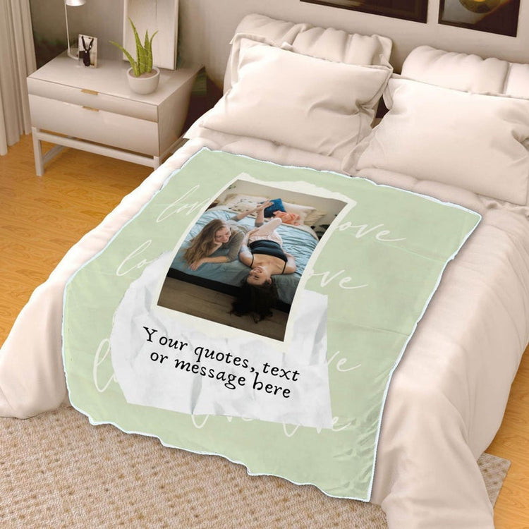 Personalized Friendship Photo Letter Blanket