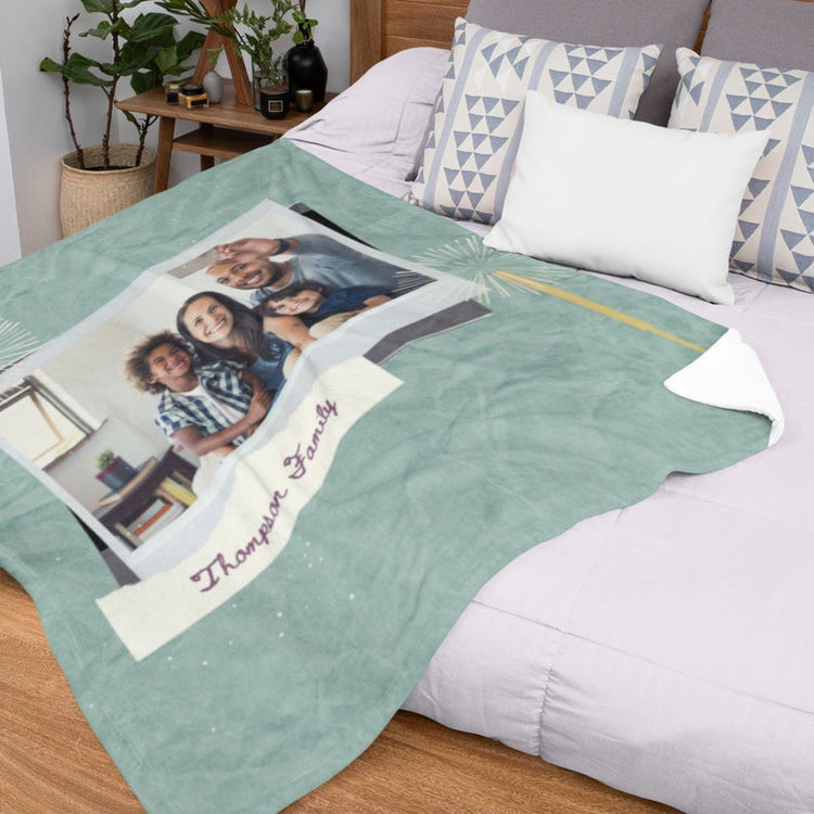 Personalized Family Photo Blanket Gift