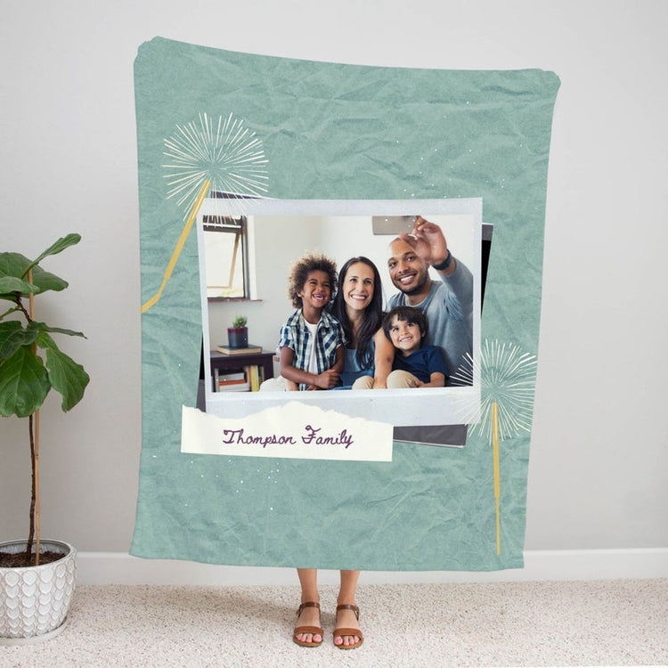 Personalized Family Photo Blanket Gift