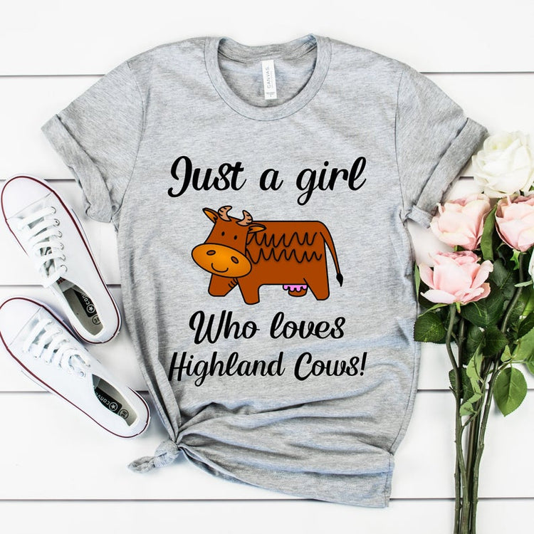 Just A Girl Who Loves Highland Cows Shirt