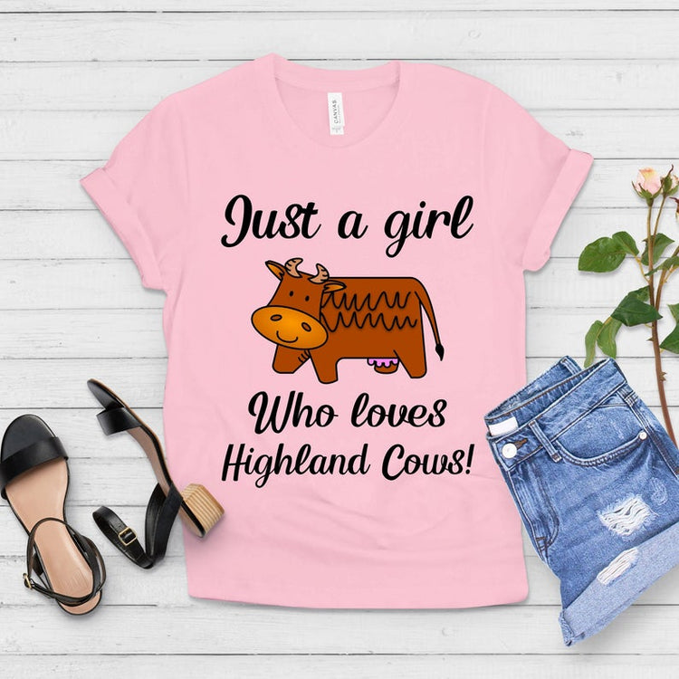 Just A Girl Who Loves Highland Cows Shirt