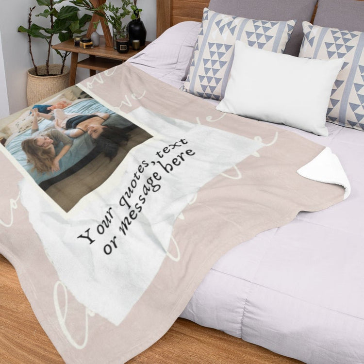 Personalized Friendship Photo Letter Blanket