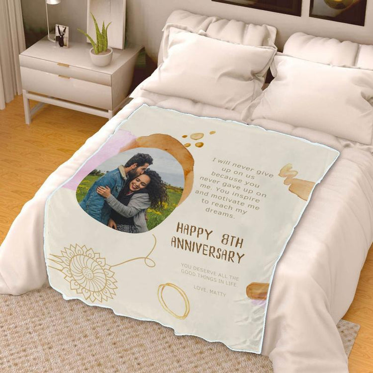 Custom Picture Blanket Romantic Couple Gifts