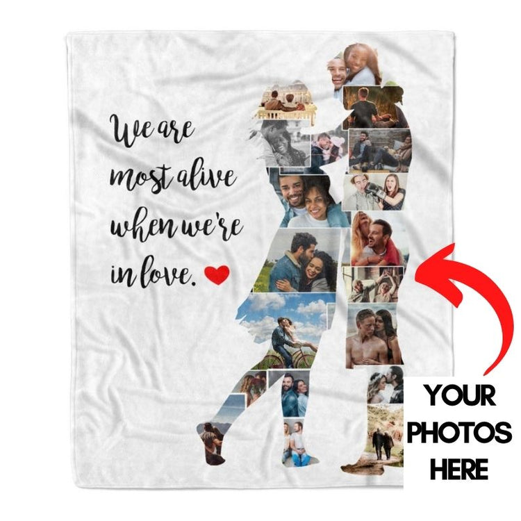 Customized Wedding Collage Photo Blanket