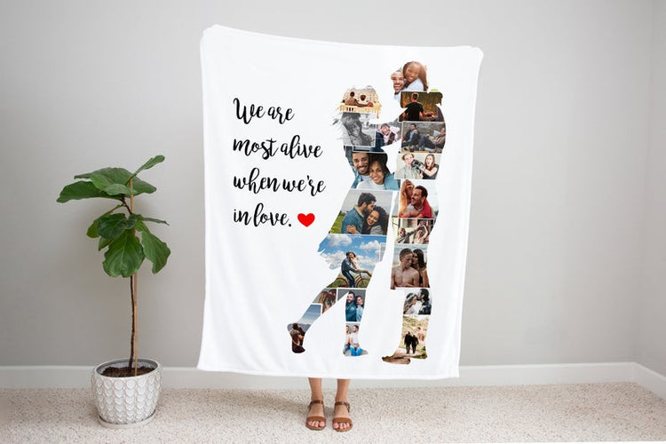 Customized Wedding Collage Photo Blanket