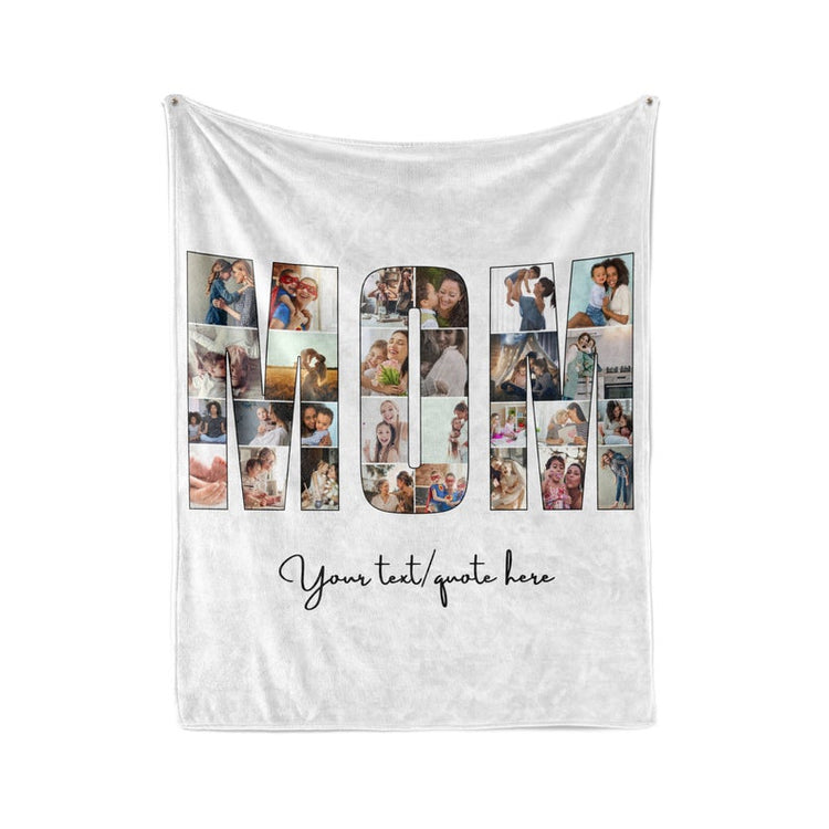 Custom Mom Photo Collage Blanket Gift