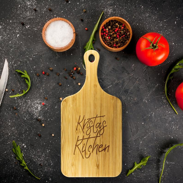 Personalized Name Cutting Board with Handle