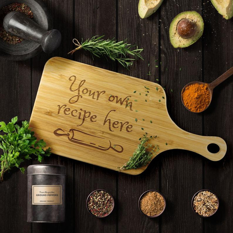 Personalized Recipe Cutting Board with Handle