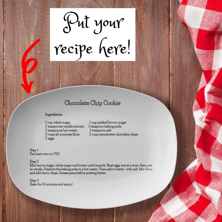 Personalized Put Your Own Recipe Platter