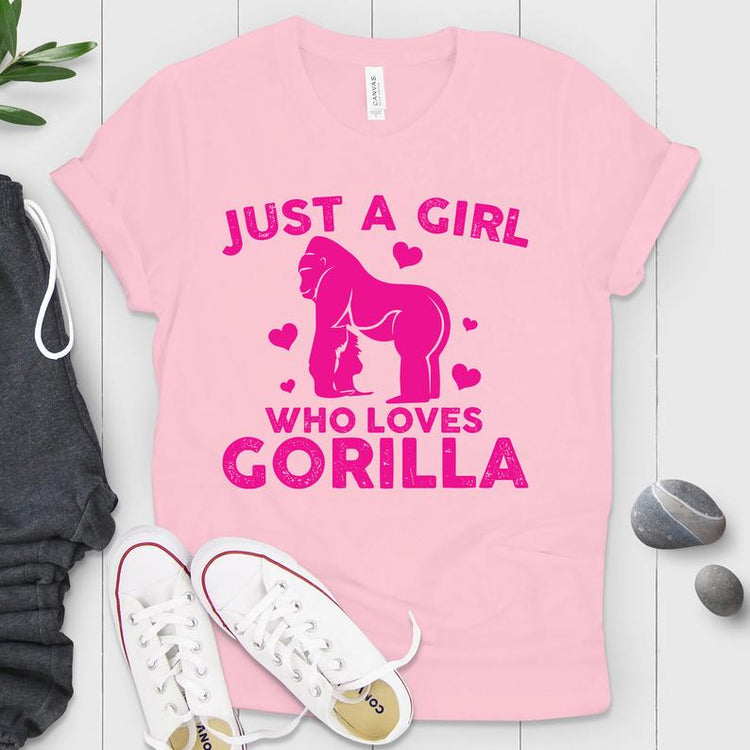 Just A Girl Who Loves Gorillas Shirt
