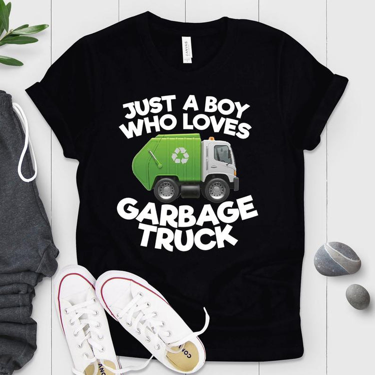 Just A Boy Who Loves Garbage Trucks Shirt