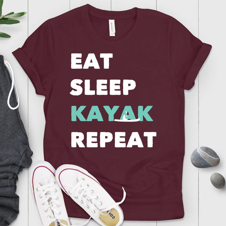 Eat Sleep Kayak Repeat Shirt