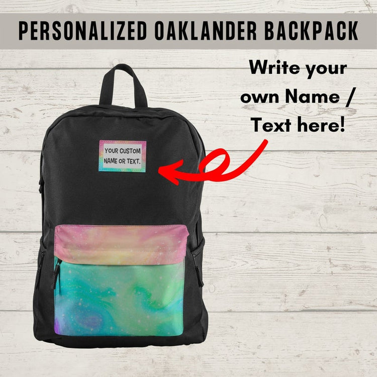 Personalized Name Text Pastel Backpack