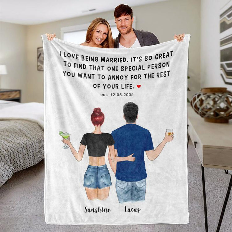 Personalized Avatar Wedding Blanket