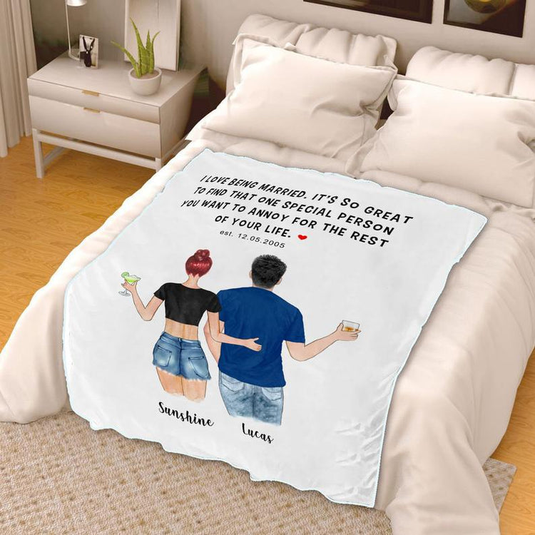 Personalized Avatar Wedding Blanket