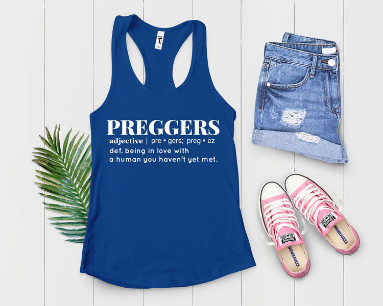 Preggers Definition Baby Announcement Maternity Tank Top - Teegarb