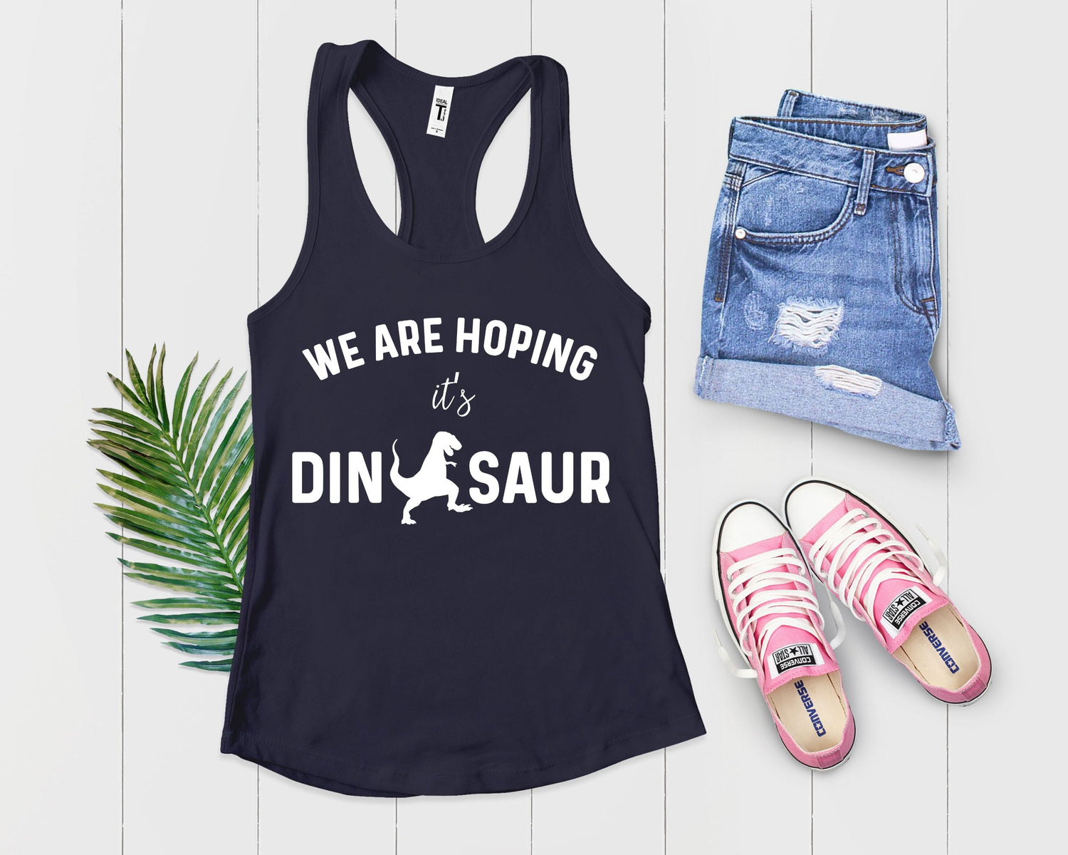 We Are Hoping It's A Dinosaur Tank Top Maternity Clothes - Teegarb